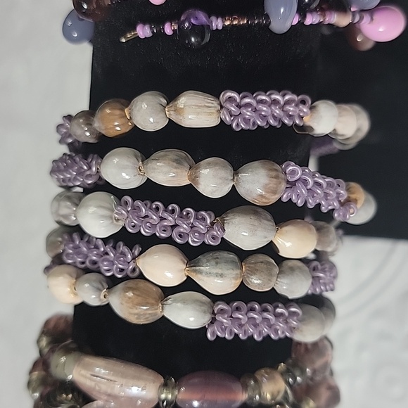 Bracelet Purple Multicolor Bracelets Lot Of 4 - Picture 4 of 10